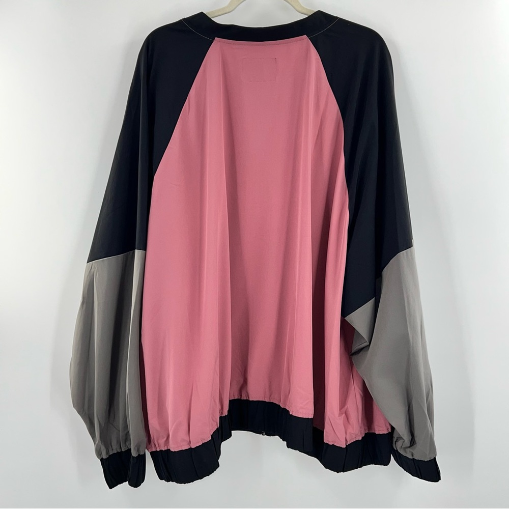 Torrid NWT LoveSick Color Block Bomber Stretch Woven Mauve Wash size 30/6X - Picture 4 of 9